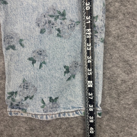 Wild Fable Women's 90s Relaxed Straight Floral Print Jeans Size 4 - Picture 9 of 11